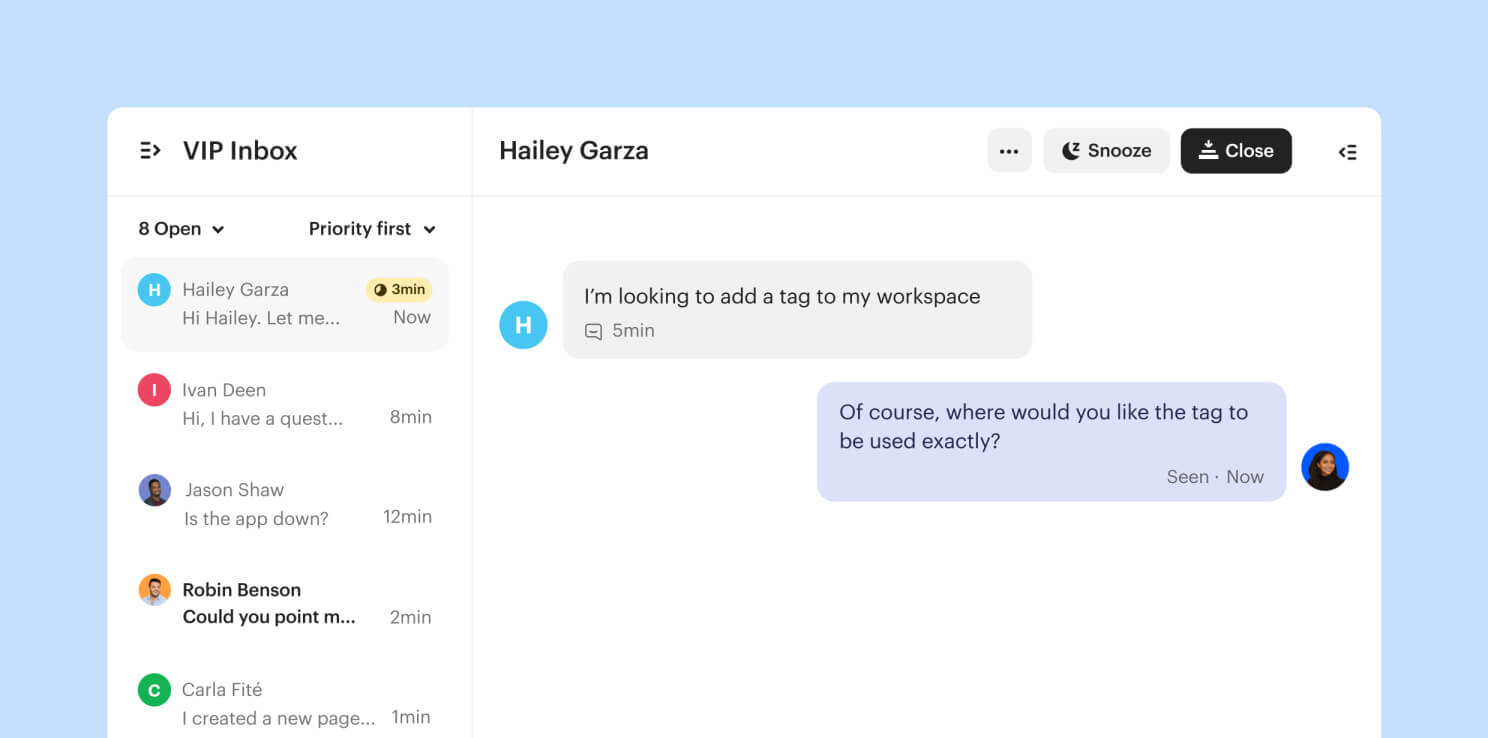 Intercom's unified inbox