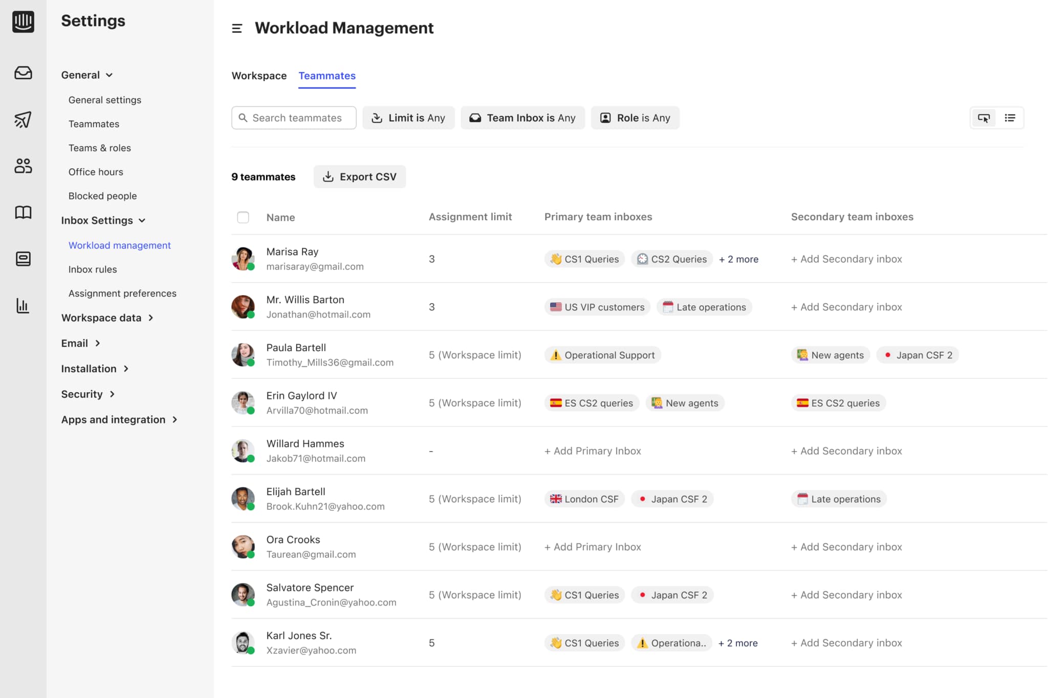 Intercom workload management